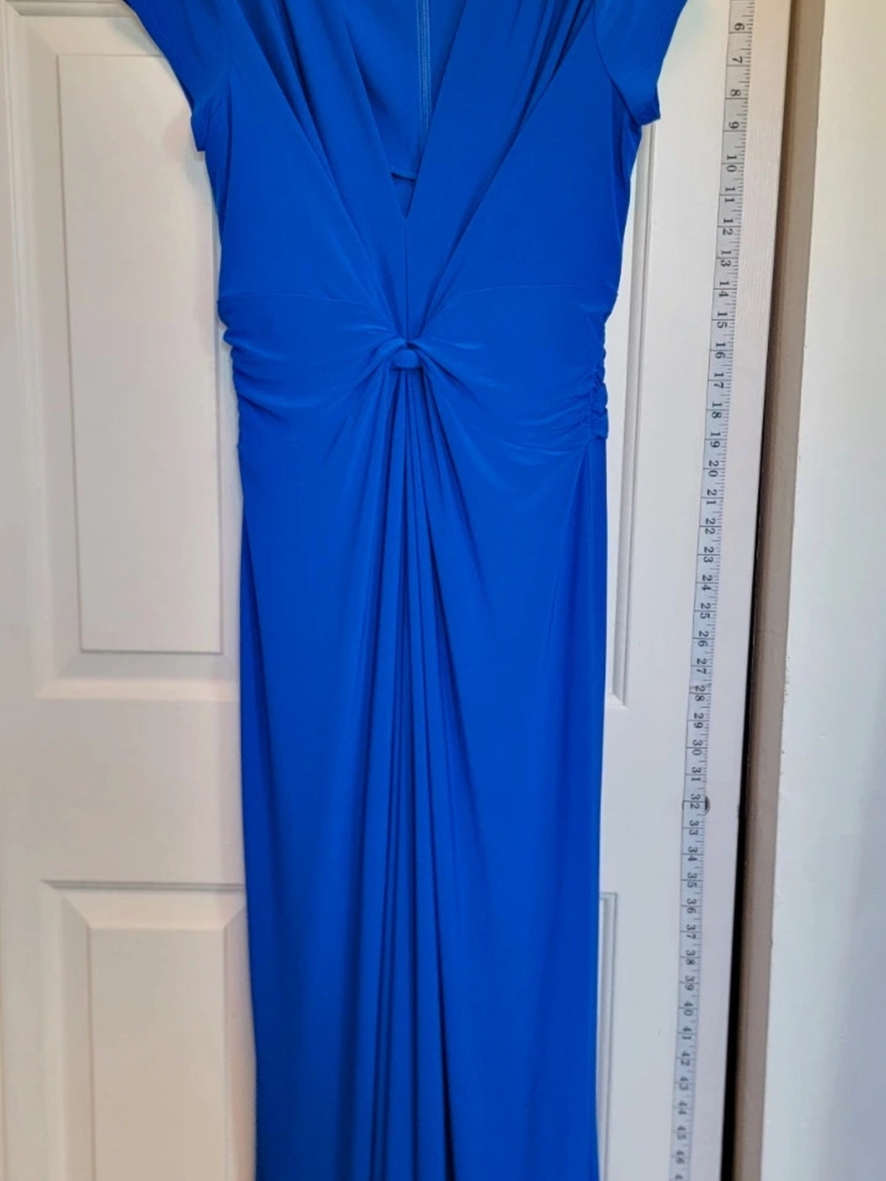 Vince Camuto Royal Blue Twist-Front Jersey Jumpsuit